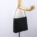 PRADA Shoulder Bag Nylon Plastic Black Silver Auth 152891-25