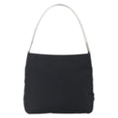 PRADA Shoulder Bag Nylon Plastic Black Silver Auth 152891-2