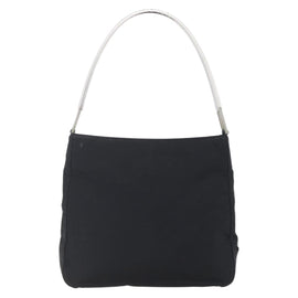 PRADA Shoulder Bag Nylon Plastic Black Silver Auth 152891 - 0
