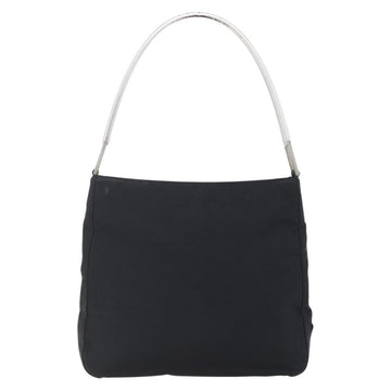 PRADA Shoulder Bag Nylon Plastic Black Silver Auth 152891 - 0