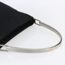 PRADA Shoulder Bag Nylon Plastic Black Silver Auth 152891-7