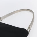 PRADA Shoulder Bag Nylon Plastic Black Silver Auth 152891-8