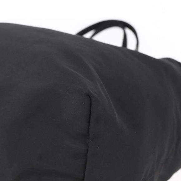 PRADA Tote Bag Nylon Black Silver Auth 152892