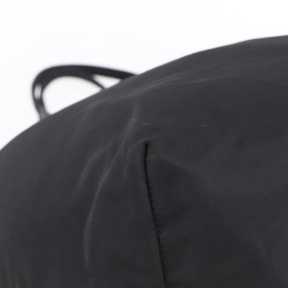 PRADA Tote Bag Nylon Black Silver Auth 152892