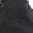 PRADA Tote Bag Nylon Black Silver Auth 152892-17