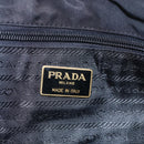 PRADA Tote Bag Nylon Black Silver Auth 152892-18