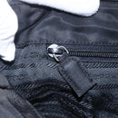 PRADA Tote Bag Nylon Black Silver Auth 152892-19
