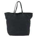 PRADA Tote Bag Nylon Black Silver Auth 152892-2
