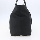 PRADA Tote Bag Nylon Black Silver Auth 152892-3