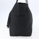 PRADA Tote Bag Nylon Black Silver Auth 152892-4