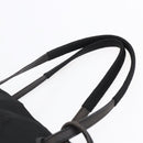 PRADA Tote Bag Nylon Black Silver Auth 152892-8