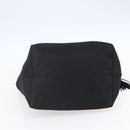 PRADA Tote Bag Nylon Black Silver Auth 152892-5