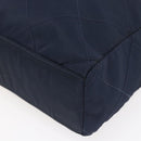 PRADA Chain Shoulder Bag Nylon Navy Gold Auth 152893-9