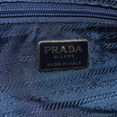 PRADA Chain Shoulder Bag Nylon Navy Gold Auth 152893-18