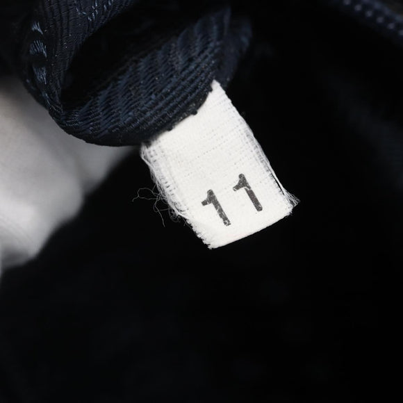 PRADA Chain Shoulder Bag Nylon Navy Gold Auth 152893