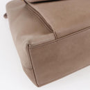 CHANEL Here Chain Shoulder Bag Lamb Skin Beige Gold CC Auth 152897-15