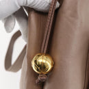 CHANEL Here Chain Shoulder Bag Lamb Skin Beige Gold CC Auth 152897-10