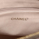 CHANEL Here Chain Shoulder Bag Lamb Skin Beige Gold CC Auth 152897-19