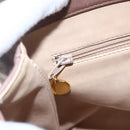 CHANEL Here Chain Shoulder Bag Lamb Skin Beige Gold CC Auth 152897-20