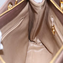 CHANEL Here Chain Shoulder Bag Lamb Skin Beige Gold CC Auth 152897-22