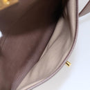 CHANEL Here Chain Shoulder Bag Lamb Skin Beige Gold CC Auth 152897-27