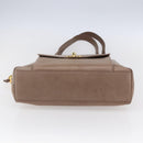 CHANEL Here Chain Shoulder Bag Lamb Skin Beige Gold CC Auth 152897-5