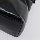 CHANEL COCO Mark Chain Shoulder Bag Patent leather Black Gold CC Auth 152898-9