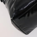 CHANEL COCO Mark Chain Shoulder Bag Patent leather Black Gold CC Auth 152898-16