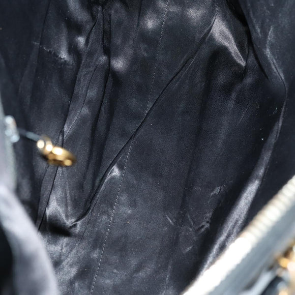 CHANEL COCO Mark Chain Shoulder Bag Patent leather Black Gold CC Auth 152898