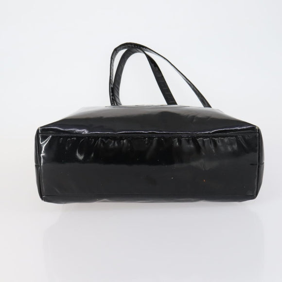 CHANEL COCO Mark Chain Shoulder Bag Patent leather Black Gold CC Auth 152898