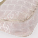CHANEL New Travel Line Hand Bag Nylon Pink Gold CC Auth 152899-8