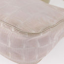 CHANEL New Travel Line Hand Bag Nylon Pink Gold CC Auth 152899-17