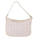 CHANEL New Travel Line Hand Bag Nylon Pink Gold CC Auth 152899-13