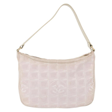 CHANEL New Travel Line Hand Bag Nylon Pink Gold CC Auth 152899 - 0