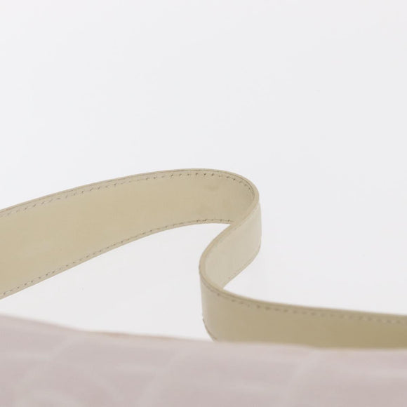 CHANEL New Travel Line Hand Bag Nylon Pink Gold CC Auth 152899