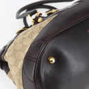 GUCCI GG Canvas Hand Bag Beige Gold 223948 Auth 152901-15