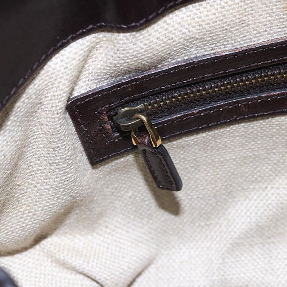 GUCCI GG Canvas Hand Bag Beige Gold 223948 Auth 152901