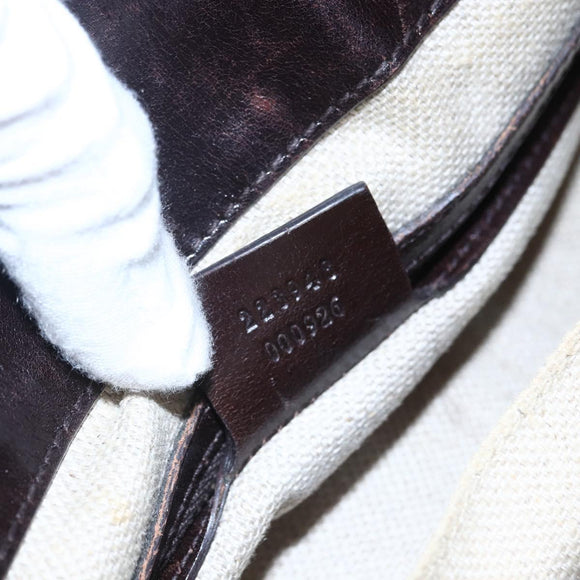 GUCCI GG Canvas Hand Bag Beige Gold 223948 Auth 152901