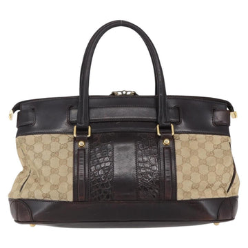 GUCCI GG Canvas Hand Bag Beige Gold 223948 Auth 152901 - 0