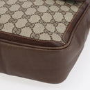 GUCCI GG Supreme Shoulder Bag PVC Beige Gold Auth 152905-14