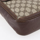 GUCCI GG Supreme Shoulder Bag PVC Beige Gold Auth 152905-15