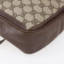 GUCCI GG Supreme Shoulder Bag PVC Beige Gold Auth 152905-17