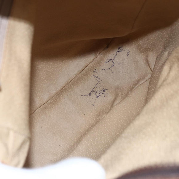 GUCCI GG Supreme Shoulder Bag PVC Beige Gold Auth 152905