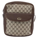 GUCCI GG Supreme Shoulder Bag PVC Beige Gold Auth 152905-13