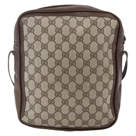 GUCCI GG Supreme Shoulder Bag PVC Beige Gold Auth 152905 - 0