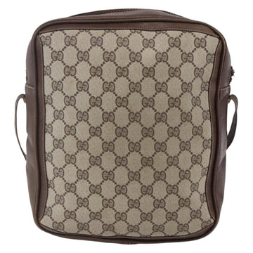 GUCCI GG Supreme Shoulder Bag PVC Beige Gold Auth 152905 - 0