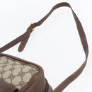 GUCCI GG Supreme Shoulder Bag PVC Beige Gold Auth 152905-8