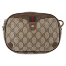 GUCCI GG Supreme Web Sherry Line Bag PVC Beige Gold 89 02 066 Auth 152906-13