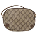 GUCCI GG Supreme Web Sherry Line Bag PVC Beige Gold 89 02 066 Auth 152906-2
