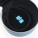 CHANEL COCO Mark Jewelry case Jewelry Box Caviar Skin Blue Gold CC Auth 152911V-15